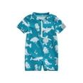 thumbnail image 1 of Bslissey Toddler Baby Boys One Piece Swimsuit Cartoon Animal Print Short Sleeve Zipper Bathing Suit Infant Casual Rash Guard Sunsuit Summer Swimwear 3M 6M 12M 2T 3T, 1 of 8