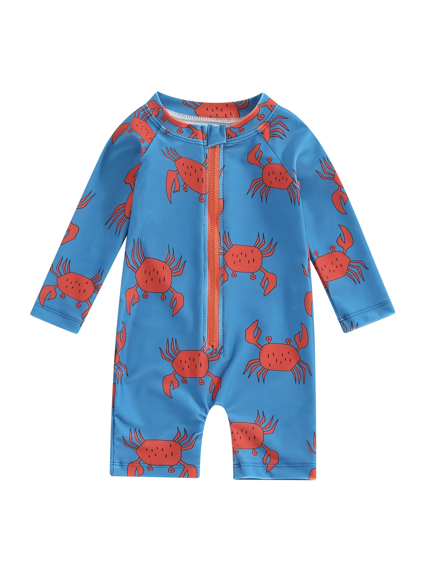 Bslissey Toddler Baby Boys One Piece Swimwear Cute Animal Print Long