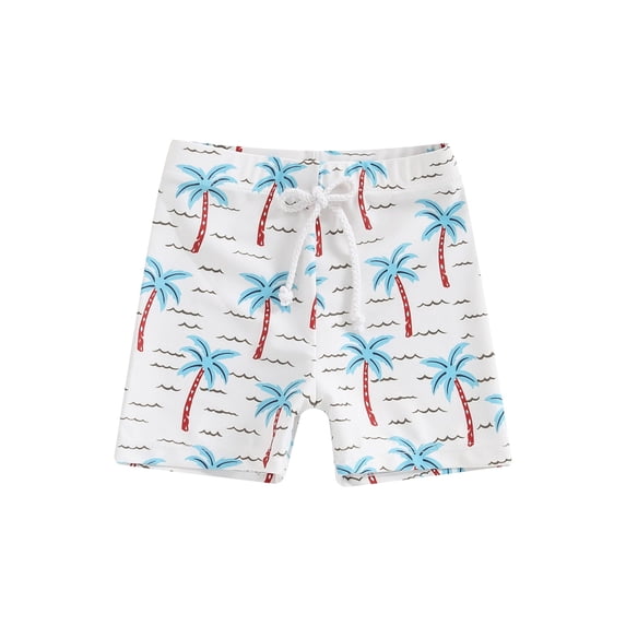 Bslissey Toddler Baby Boys Swim Trunks Tree Print Elastic Waist Shorts Swimwear 6M 12M 18M 24M 3T 4T Kids Casual Summer Short Pants for Beach Wear
