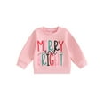 thumbnail image 1 of Bslissey Toddler Baby Girl Boy Christmas Sweatshirt Long Sleeve Colorful Letter Print Hoodie Infant Crew Neck Pullovers Fall Winter Casual Daily Tops 6M 12M 18M 24M 3T, 1 of 9