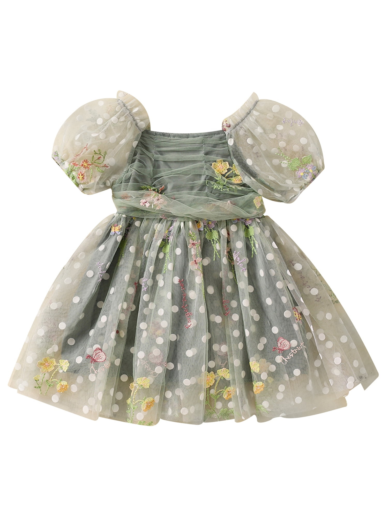 Robe Bleue Fille été - Robe Princesse à Volants Pour Bébé Et Toddler, Légère Et Confortable