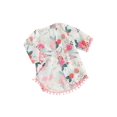 thumbnail image 1 of Bslissey Toddler Little Girls Swim Cover Up Floral Print Middle Sleeve Open Front Beach Cardigan 12M 18M 24M 3T 4T 5T Kids Casual Swimsuit Cover Ups Summer Beach Wear, 1 of 8