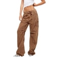 thumbnail image 1 of Bslissey Women's Casual Long Pants Solid Color Loose  Sweatpants with Pockets Ladies Spring Fall Straight Leg Trousers for Streetwear, 1 of 7