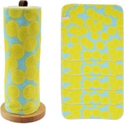 Bsofter 30 Pack Cloth Paper Towels Roll Reusable - Reusable Paper Towels Washable, Paperless Paper Towel for Kitchen Cleaning, Lemon