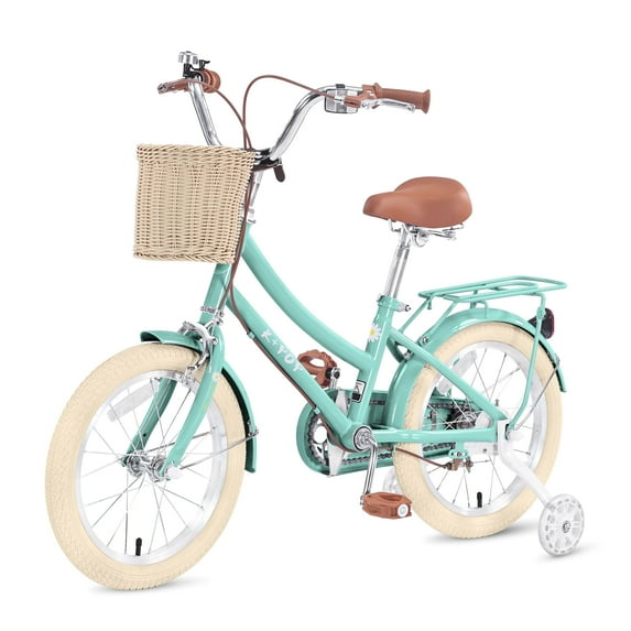 Bstjewey 16" Kids' Bike, Fits Riders 4'1" - 5'3", Green, Child, Girl's