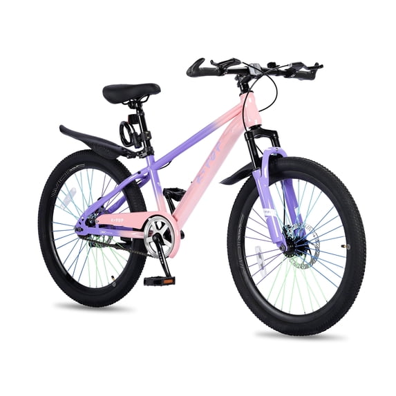 Bstjewey 20/24 Inch Kids Mountain Bike, Dual Disc Brakes, Suspension ...