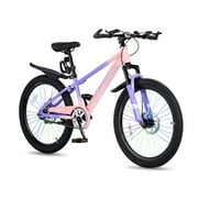 Bstjewey 20/24 Inch Kids Mountain Bike, Dual Disc Brakes, Suspension Fork, Ages 7-12