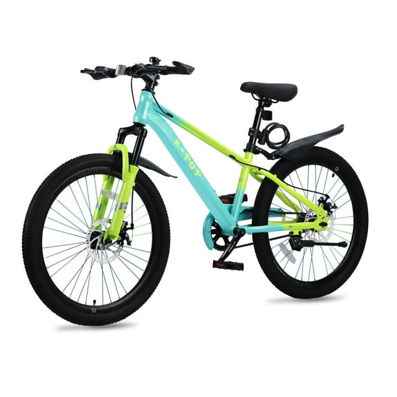 Bstjewey 20/24 Inch Kids Mountain Bike, Dual Disc Brakes, Suspension Fork, Ages 7-12