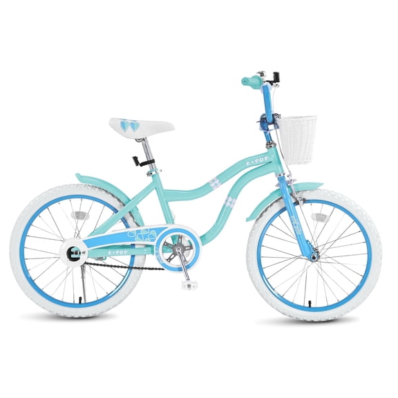 Bstjewey 20" Kids' Bike, Fits Riders 4'8" - 6'1", Green, Child, Girl's