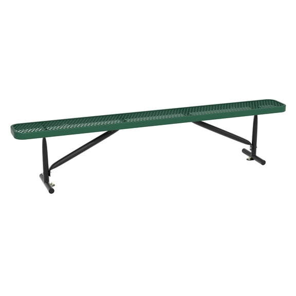 Bstjewey 8 ft Heavy Duty Outdoor Park Bench, Metal Steel, Green, 4-6 Seat
