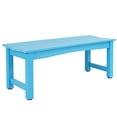 thumbnail image 1 of Bstjewey Outdoor 2-Person Patio Bench, Poly Lumber, Teak Wood Grain, 1 of 7