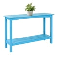 thumbnail image 1 of Bstjewey Outdoor 48" 2-Tier Console Table, Weatherproof HIPS, Blue, 1 of 7