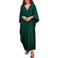 thumbnail image 1 of Bsubsaech Women Plus Size Kaftan Swimsuit Cover Up Long Maxi Dress Casual Loose Caftan Summer Beach Dress, 1 of 7