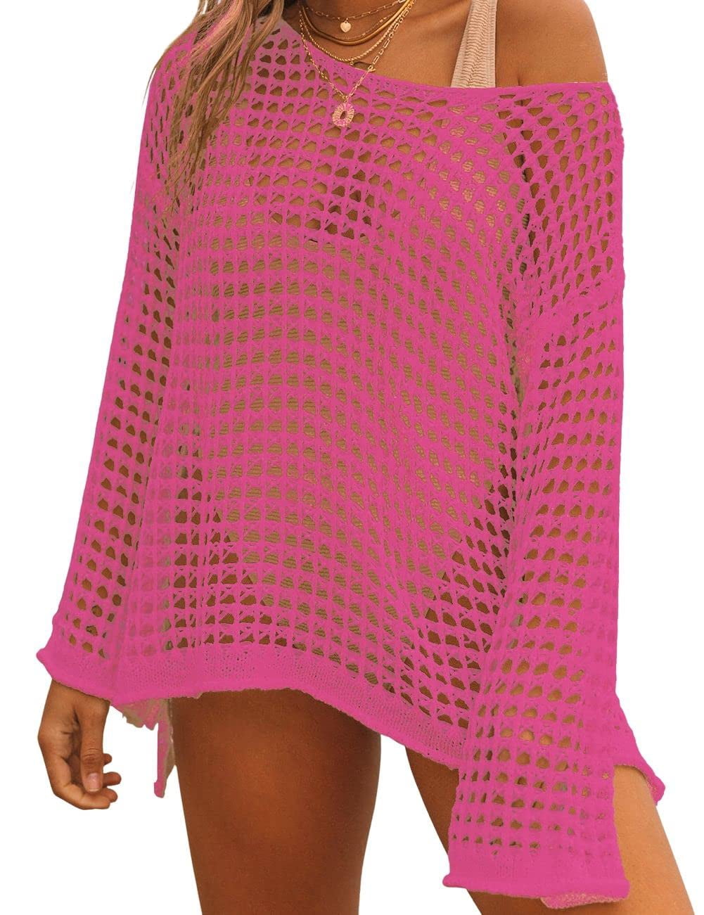 Bsubseach Crochet Cover Ups for Women Hollow Out Bathing Suit Cover up ...