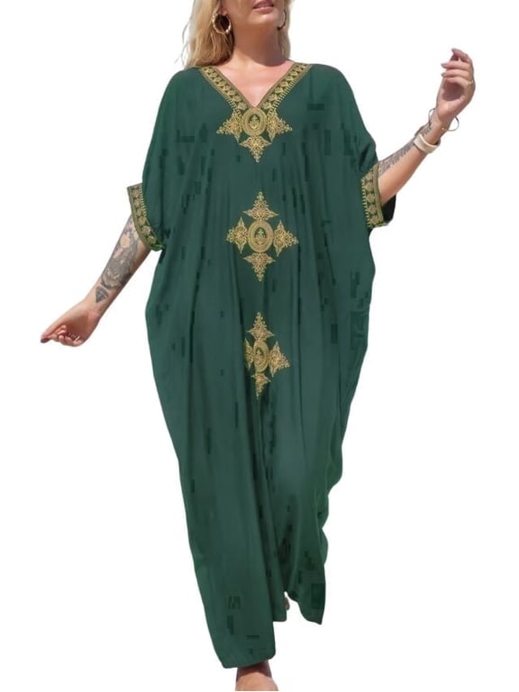 kaftan Dresses for Women Plus Size Swimsuit Cover up Summer Maxi Moomoo Dresses