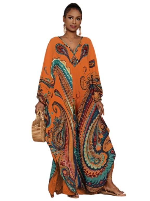 kaftan Dresses for Women Plus Size Swimsuit Cover up Summer Maxi Moomoo Dresses
