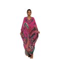 thumbnail image 1 of Bsubseach Fashion V Neck Paisley Print Batwing Sleeve Kaftan Maxi Dress Women Beach Cover Up Caftan, 1 Pack (One Size), 1 of 6
