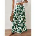 thumbnail image 1 of Bsubseach Fashion Women Wide Leg Pants Floral Flowy Palazzo Pants Summer Casual Cruise Trousers, 1 of 10
