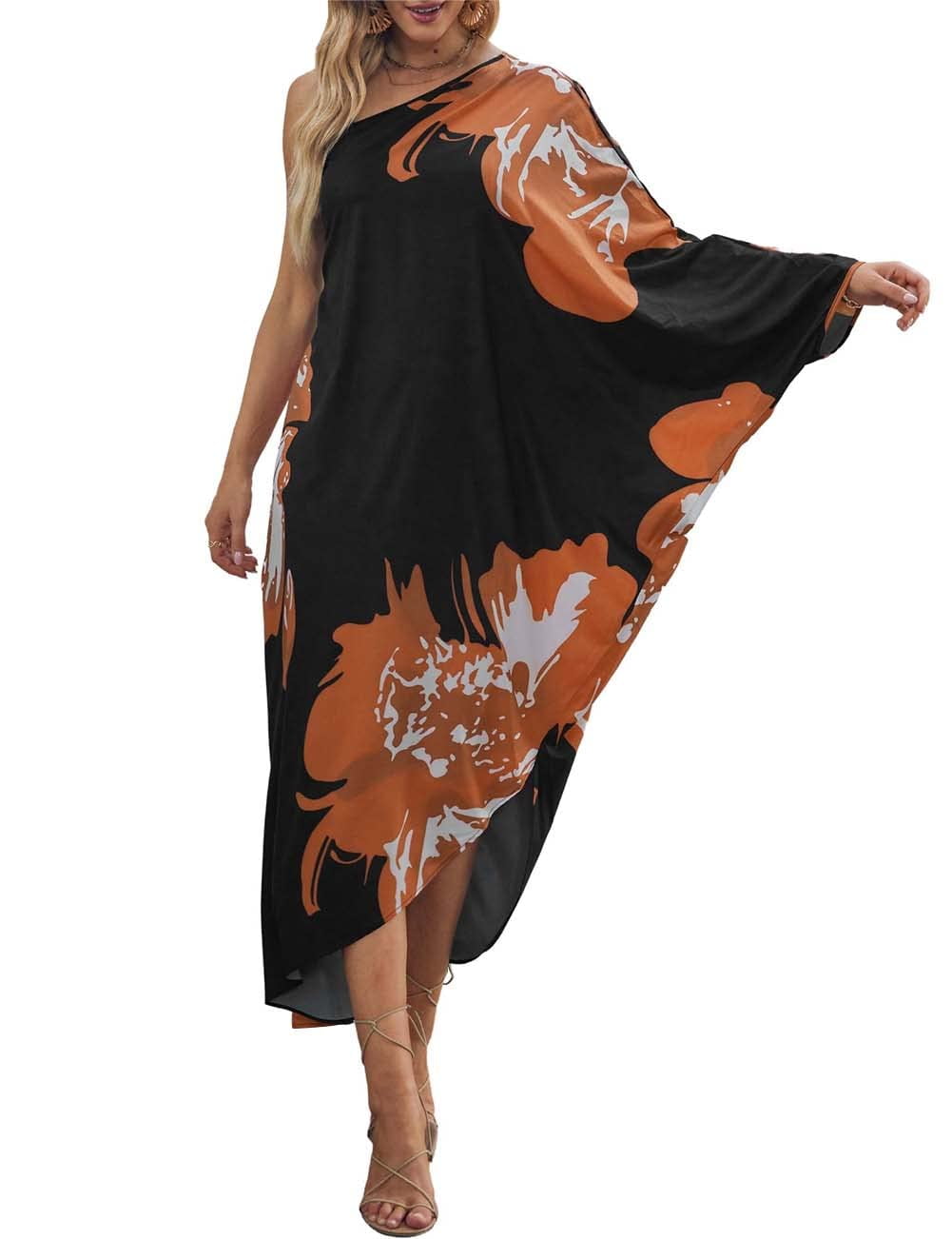 Bsubseach Floral Print Swimsuit Caftan for Women Turkish Summer Beach