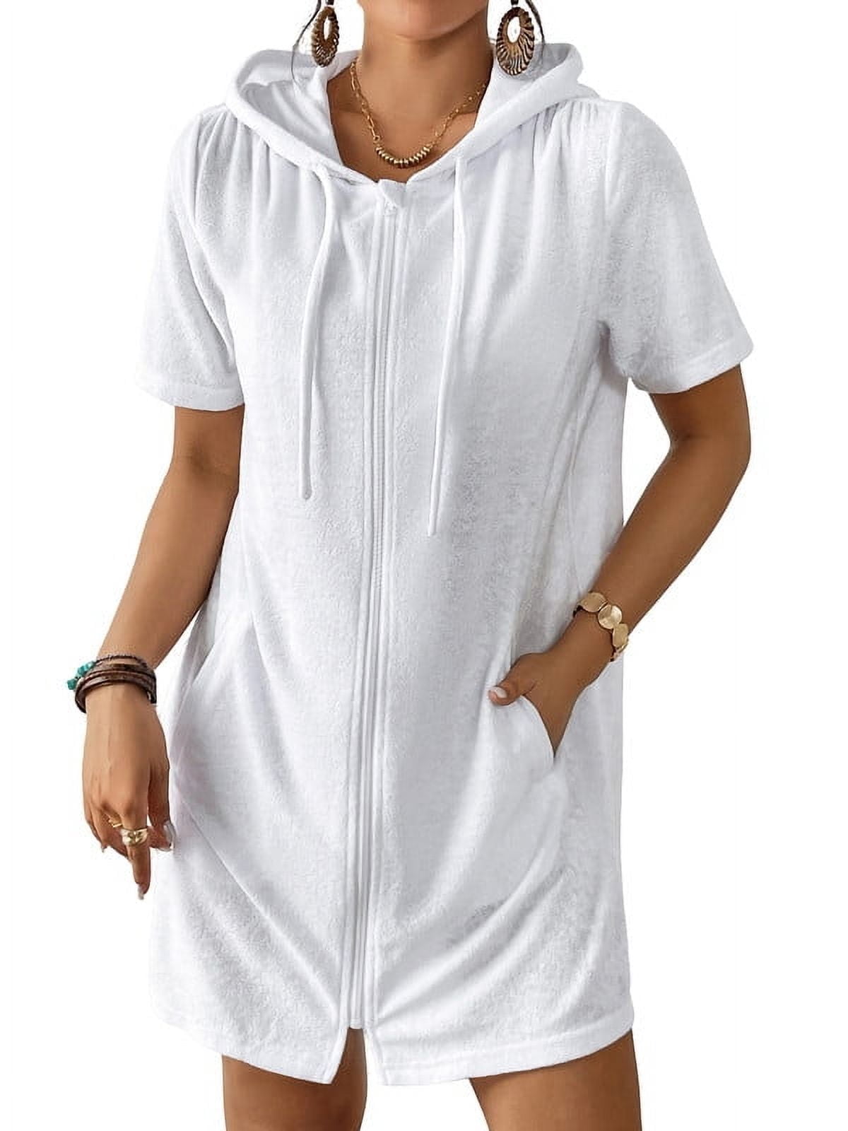 terry cloth beach dress 70's Pink terry cloth beach zipper dress – Vida Antigua Collective