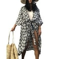 thumbnail image 1 of Bsubseach Loose Bathing Suit Cover Up Sexy Kimono 3/4 Sleeve Summer Cardigans for Women, 1 of 6