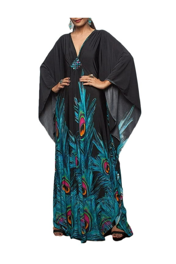 Plus Size Caftan Dress for Women Swimsuit Cover Up Summer Beach Dresses Maxi Kaftan Swimwear Bathing Suit Cover Ups