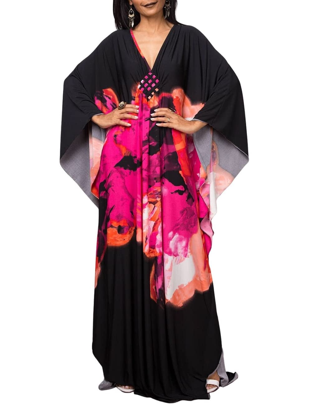 Bsubseach Plus Size Caftan Dress for Women Swimsuit Cover Up Summer