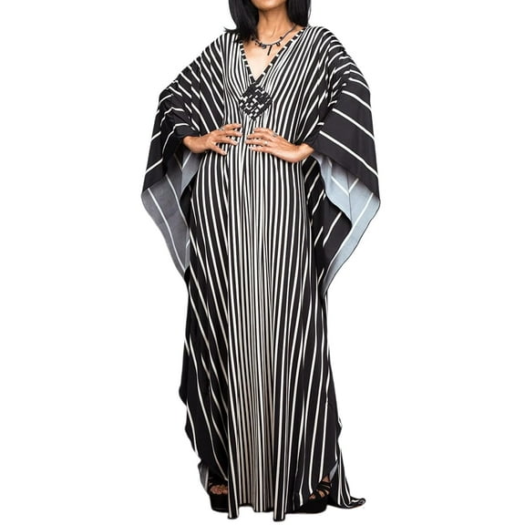 Bsubseach Plus Size Caftan Dress for Women Swimsuit Cover Up Summer Beach Dresses Maxi Kaftan Swimwear Bathing Suit Cover Ups