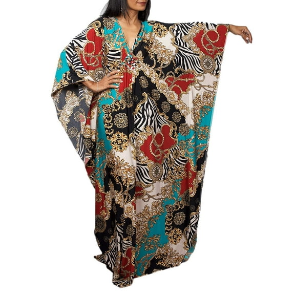 Bsubseach Plus Size Caftan Dress for Women Swimsuit Cover Up Summer Beach Dresses Maxi Kaftan Swimwear Bathing Suit Cover Ups