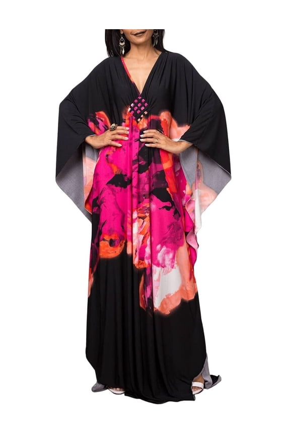 Plus Size Caftan Dress for Women Swimsuit Cover Up Summer Beach Dresses Maxi Kaftan Swimwear Bathing Suit Cover Ups