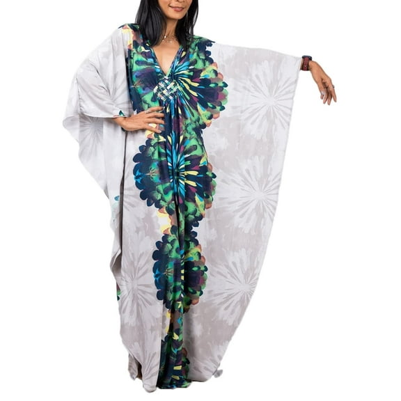 Bsubseach Plus Size Caftan Dress for Women Swimsuit Cover Up Summer Beach Dresses Maxi Kaftan Swimwear Bathing Suit Cover Ups