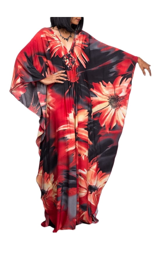 Plus Size Caftan Dress for Women Swimsuit Cover Up Summer Beach Dresses Maxi Kaftan Swimwear