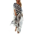 thumbnail image 1 of Bsubseach Print Kaftan V Neck Swim Cover Up for Women Summer Outfits Maxi Dresses, 1 of 5