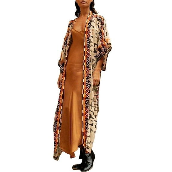 Bsubseach Summer Women Bathing Suit Cover Up Beach Dress Swimsuit Cover ups Long Kimono