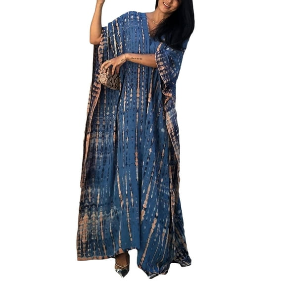 Bsubseach Women Beach Kaftan Dresses Plus Size Cover ups Casual Summer Dress Maxi Long Caftan Swimsuit Bathing Suit Cover Up