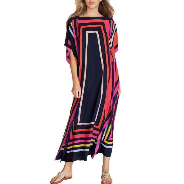 Bsubseach Women Beachwear Turkish Kaftans Long Swimsuit Cover up Caftan
