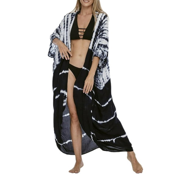 Bsubseach Women Long Beach Swimsuit Cover Ups Sexy Bikini Beach Kimono Cardigan