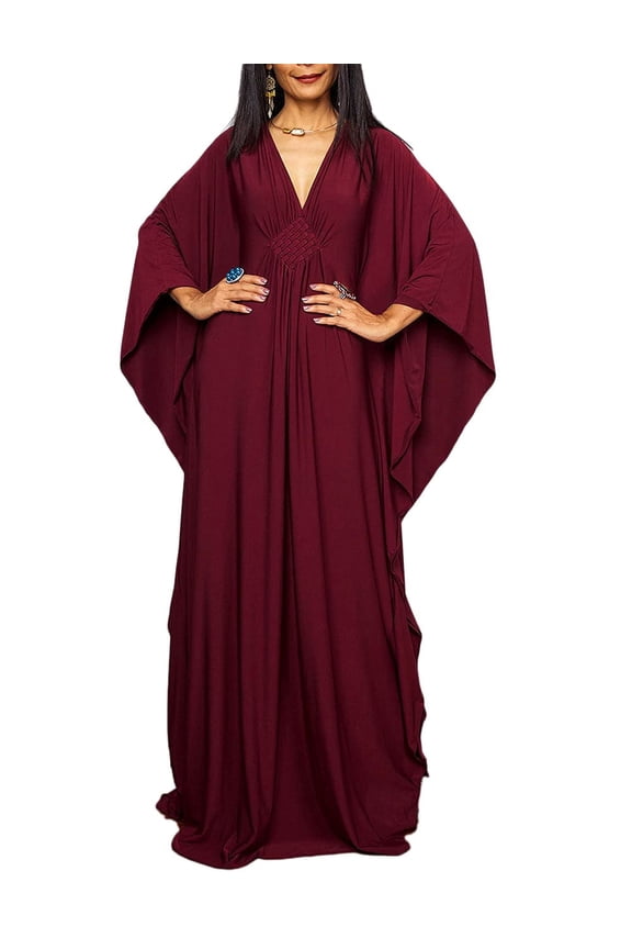 Women Plus Size Kaftan Dresses Swimsuit Cover Up Casual Loose Caftan Summer Beach Dresses