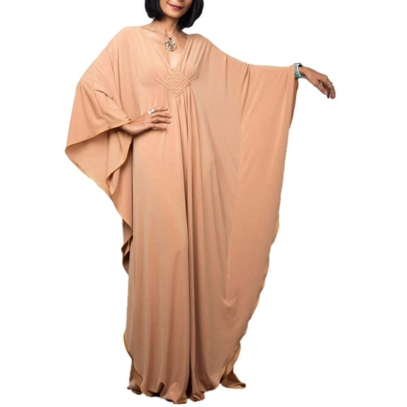 Bsubseach Women Plus Size Kaftan Swimsuit Cover Up Casual Loose Caftan Summer Beach Dresses