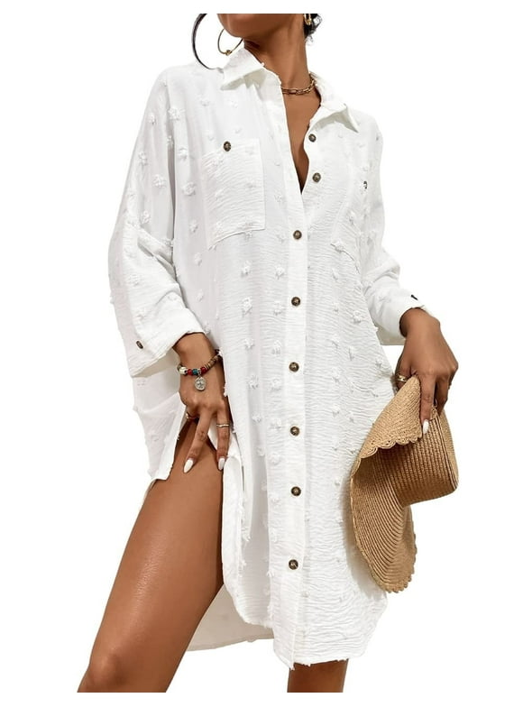 White Swimsuit Cover Ups