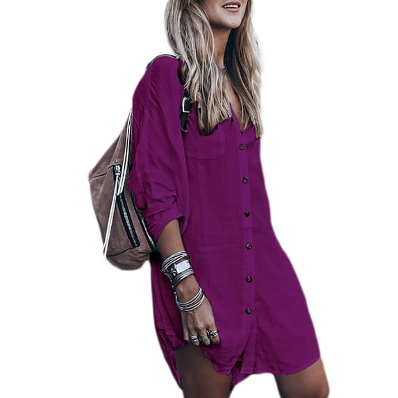 Bsubseach Women Swimsuit Cover up Bathing Suit Cover ups Rayon Long Sleeve V Neck Bikini Cover up Beach Dress Online