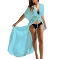 thumbnail image 1 of Bsubseach Women Swimsuit Cover up Swimwear Kimono Short Sleeve Beach Cardigan Long Summer Dress, 1 of 6