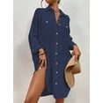 thumbnail image 1 of Bsubseach Women’s Oversized Long Sleeve Shirt Swim Cover Up 95% Polyester 5% Elastane Beach, 1 of 9