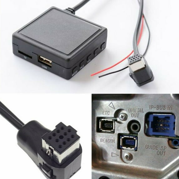 Bt 5.0 Aux Usb Music Adapter Mic Audio Cable for Pioneer Radio Ip-Bus P99 P01