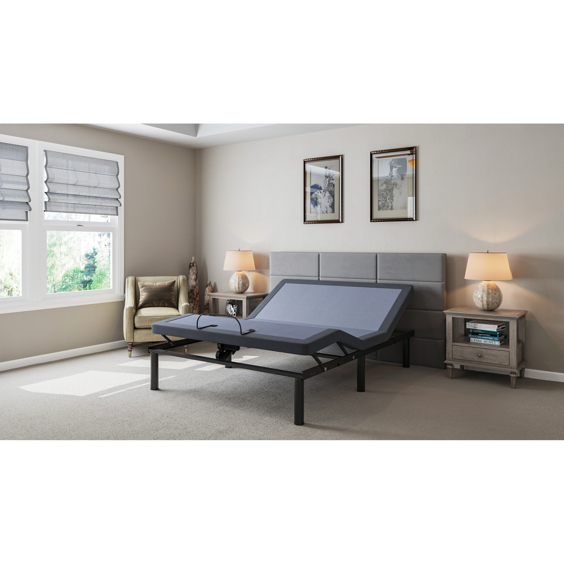 Memory Bed Remote Bt2000 King Adjustable Bed - Full Positions With Wireless Remote ...