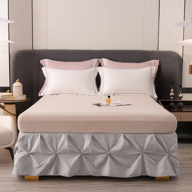 Btargot 16'' Pinch Pleated Bed Skirt King Luxury Hotel Quality Premium
