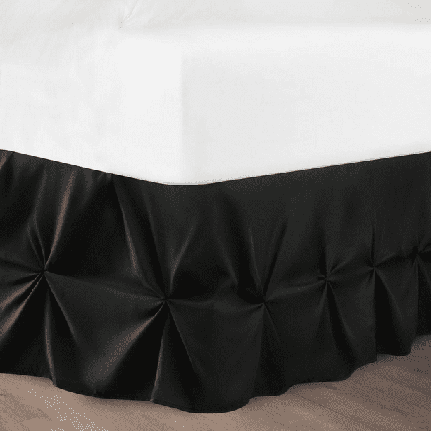 Btargot 16'' Pinch Pleated Bed Skirt Queen Luxury Hotel Quality Premium