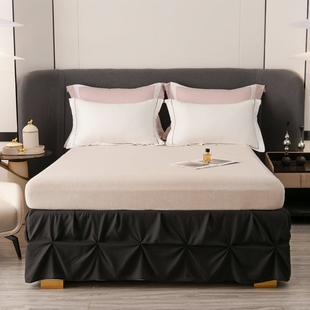 Btargot 16'' Pinch Pleated Bed Skirt Queen Luxury Hotel Quality Premium