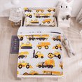 thumbnail image 1 of Btargot 4 Piece Construction Toddler Bedding Set Truck Excavator for Baby Boys White Comforter Sheet, 1 of 9