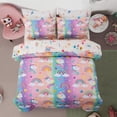 thumbnail image 1 of Btargot 5Pcs Colorful Unicorn Comforter Set Full for Girls Kids Glitter Rainbow Stars Bed-in-a-Bag, 1 of 14